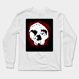 Dark and Gritty Neanderthal Skull Caveman Long Sleeve T-Shirt